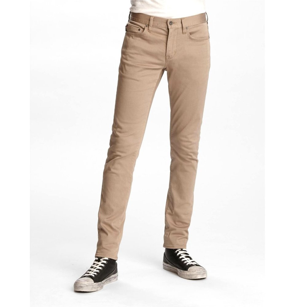 John Varvatos Star USA Men's Wight Skinny Straight Soft Knit Jeans Lee Wash Oat